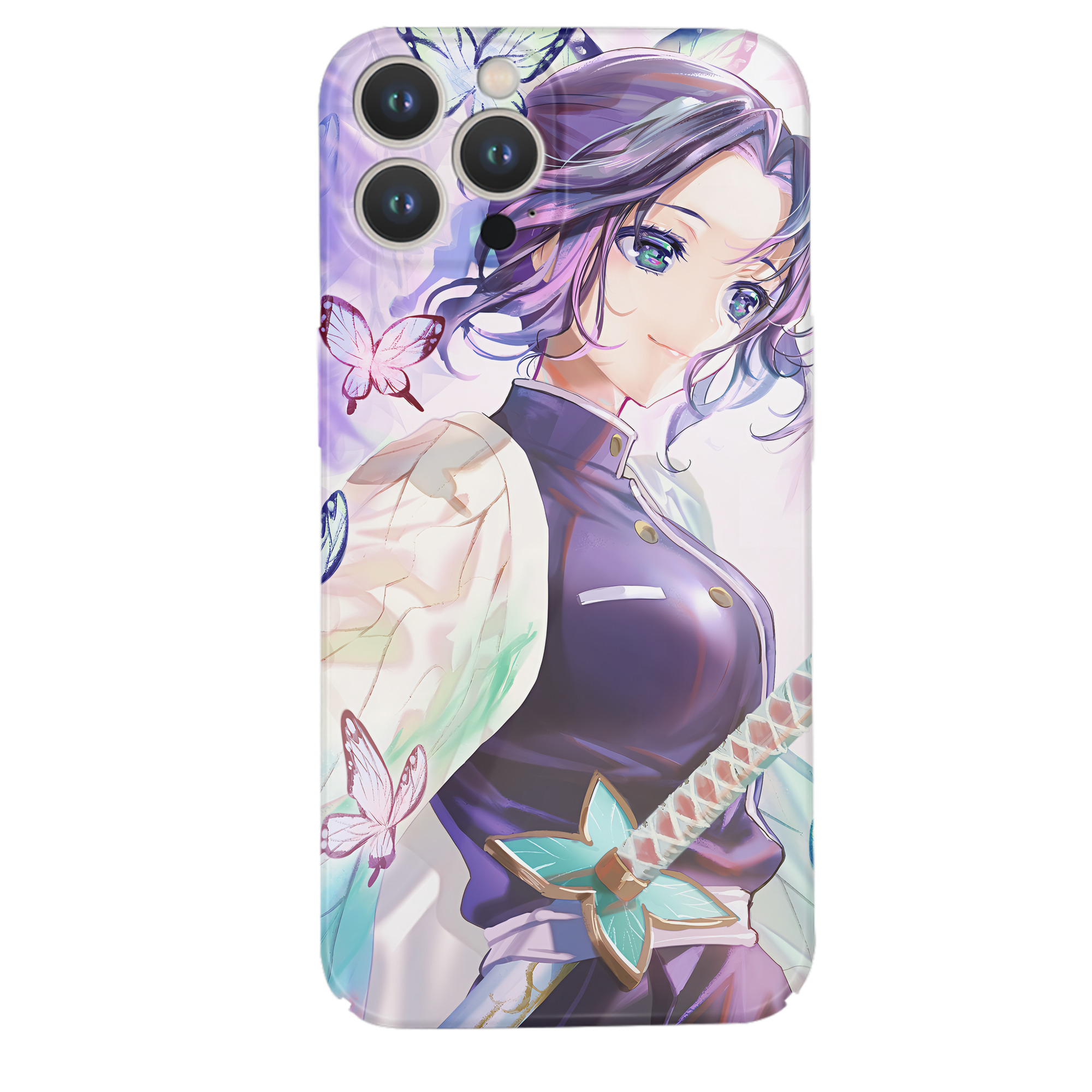 （画像用） 鬼滅の刃（きめつのやいば）蟲柱-胡蝶 しのぶ／こちょう しのぶ Kochou Shinobu 【iPhone 14シリーズ対応】ハードケース